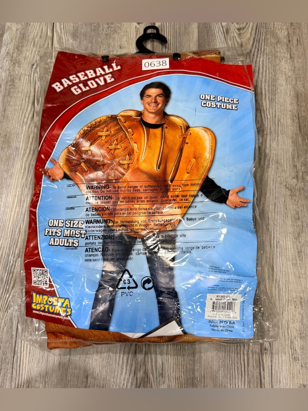 Impo Men’s Brown Baseball Glove Costume